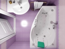 Bagno con vasca d'angolo