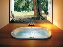 Jacuzzi di sfondo alla natura