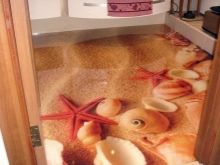 Kasjmier vloer in badkamer