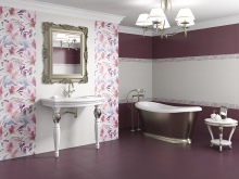 Kolekce dlaždic - kombinace květinových motivů a různých odstínů.