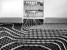 Suelo radiante para baños a base de agua