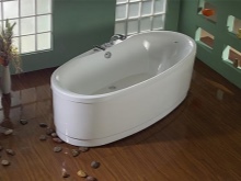 Οβάλ ακρυλική μπανιέρα