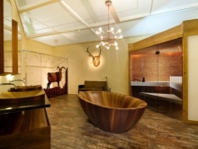 Natūrali mediena - madinga vonios kambario apdaila