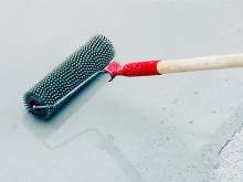 Luchtbellen verwijderen uit de basislaag