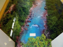 Rivier in de vloer tekening