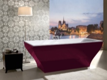 Акрилна вана с цвят на череша