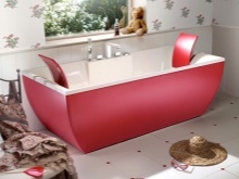 Червена акрилна вана