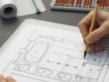 Planul de renovare a băii pe hârtie