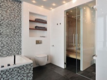 Nuanțe gri în baie combinate cu alb