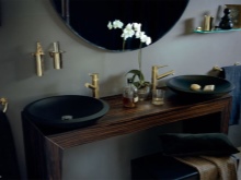 Accesorii de lux pentru baie gri