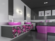 Baie - alb, gri și violet