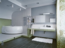 Baie gri cu verde și alb