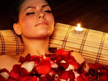 Bath with Rose Petals