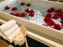 Bath with Rose Petals