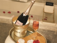 Rose Petals and Champagne Bathtub