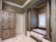 Slät gips med design