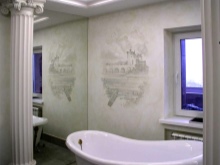 Dekorativa gipsväggar i badrummet