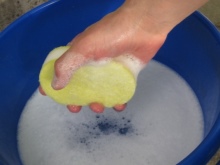 Mydlová voda na odstránenie bielidla