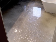 バスルームの3Dパターンのある床