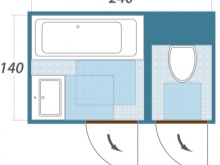 Badrumslayout - diagram