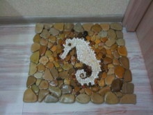 Tappeto da bagno in pietra fatto a mano