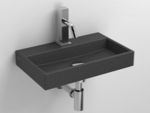 Badkamer wastafel van natuurlijk basalt