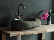 Stenen badkamer wastafel