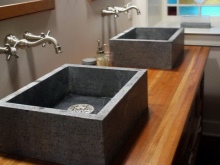 Lavabos de salle de bains en pierre naturelle et en granit