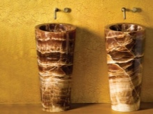 Vasques de salle de bains en pierre naturelle onyx