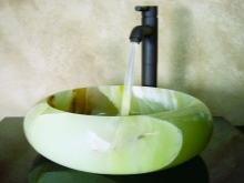 Éviers en pierre d'onyx naturelle