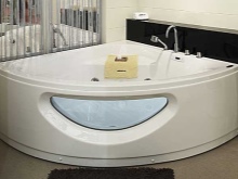 Apollo-badkar med glaspanel