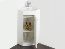 Hörnskåp under tvättställ