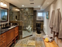 Дизайн на банята за черна тоалетна