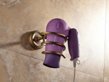 Soporte para secador de pelo en espiral