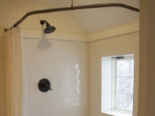 Hoek douchegordijnstang versies