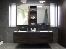 Badrumsskåp material med spegel