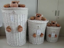 Panier à linge en osier pour le bain