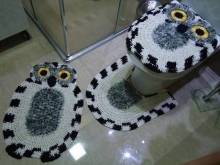 Formes de tapis de salle de bains et de toilettes au crochet