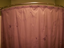 Υφασμάτινη γωνιακή οθόνη μπανιέρας