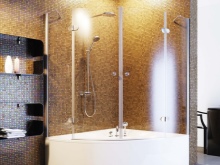 Ανοιχτή γωνιακή οθόνη μπανιέρας