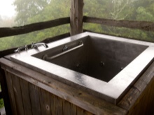 Design de cadă de baie pătrată în stil japonez