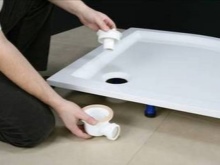 Conexión del sifón del plato de ducha