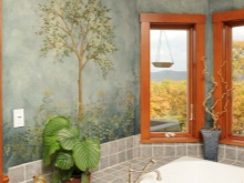 Vannitoa seina värvimine niiskuskindlate värvidega