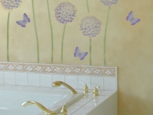 Vannitoa seinte kaunistamine ilma šabloonita