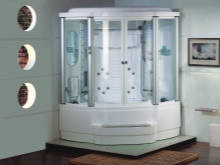 Hydro box with an oval bathtub bowl instead of a tray