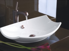 Inbouwwastafel in wit, badkamer 65cm breed