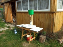 Plastic hand washbasin for summer house