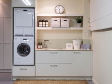 Ντουλάπι για πλυντήριο ρούχων και στεγνωτήριο στο μπάνιο