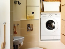 Εντοιχισμένο ντουλάπι τοίχου για το πλυντήριο ρούχων στο μπάνιο