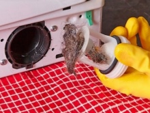 Skalbimo mašinos filtro valymas, kad skalbyklė tyliau suktųsi